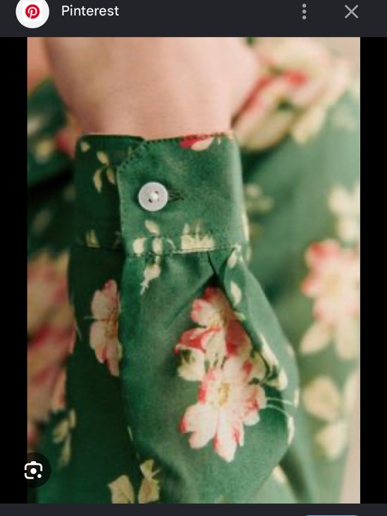 Sezane Tops - Sezane Pierro Shirt Green Bouquet - Size 2